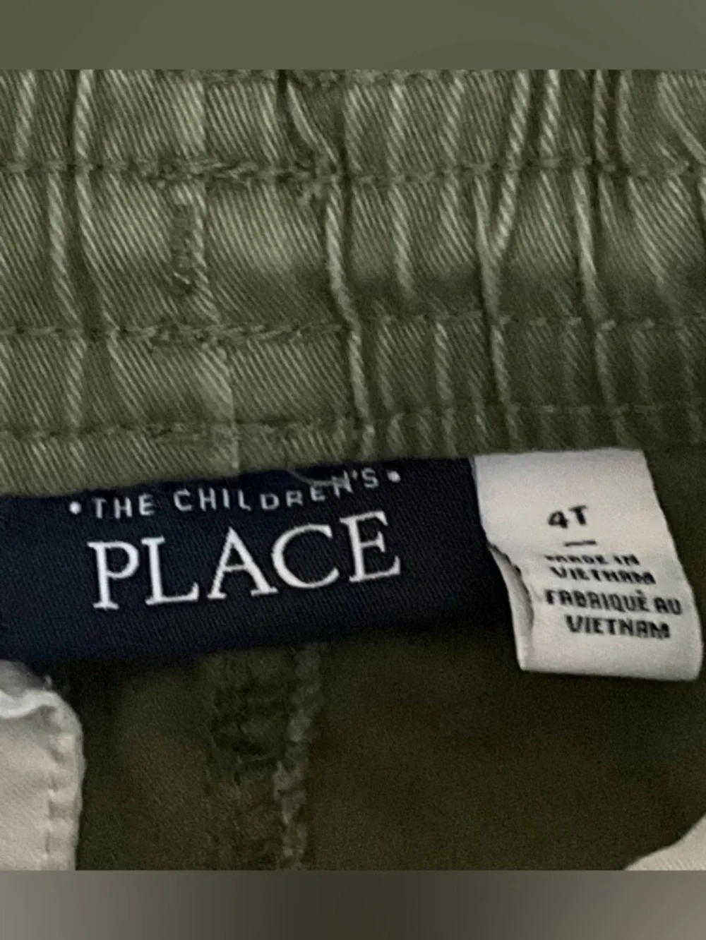 The Children’s Place Boys Cargo Jogger Pants Size 4T Olive Green Pull-On Pants